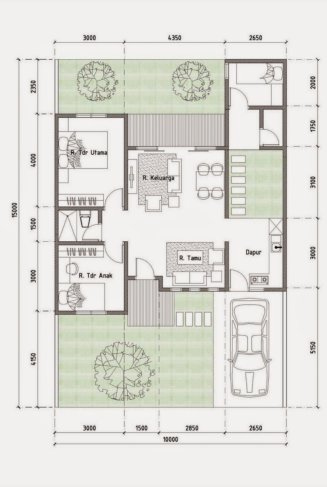 Detail Gambar Dan Denah Rumah Type 70 Nomer 9