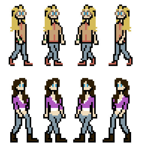 Detail Pixel Art Human Body Nomer 15