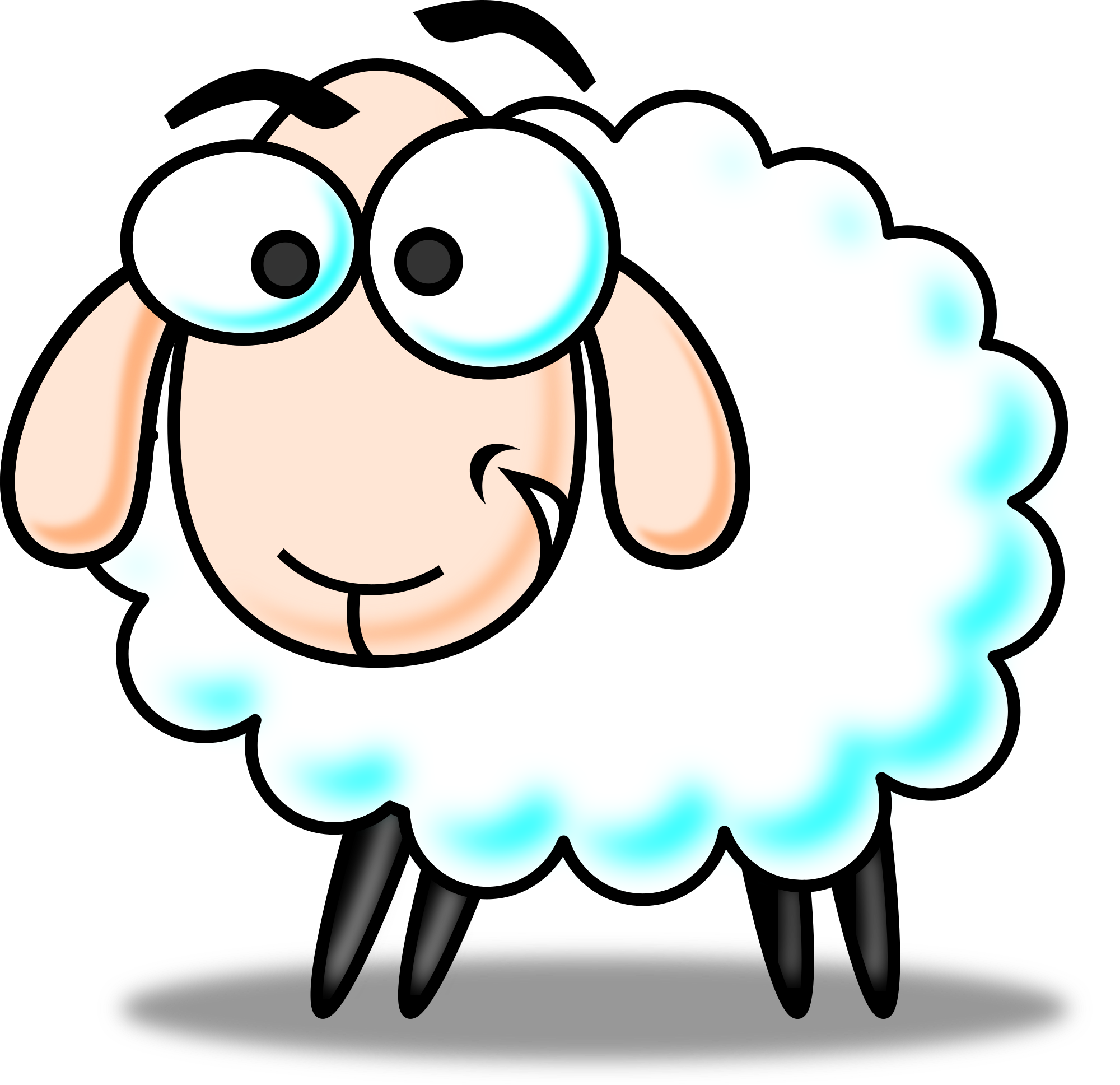 Detail Sheep Clipart Nomer 3