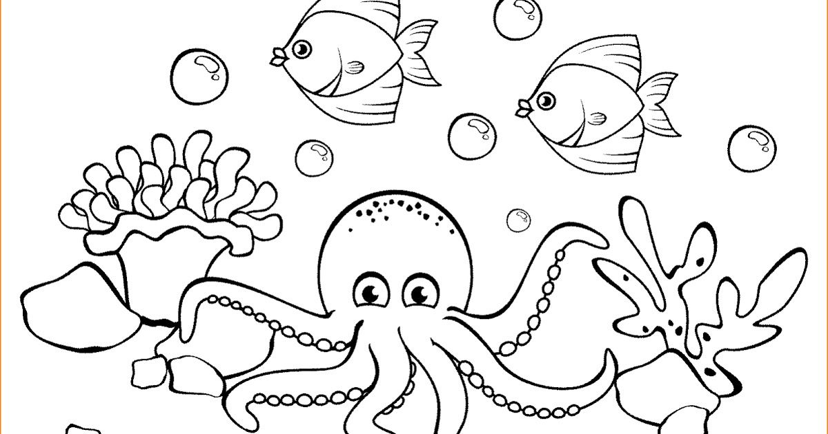Detail Gambar Dasar Laut Hitam Putih Nomer 11