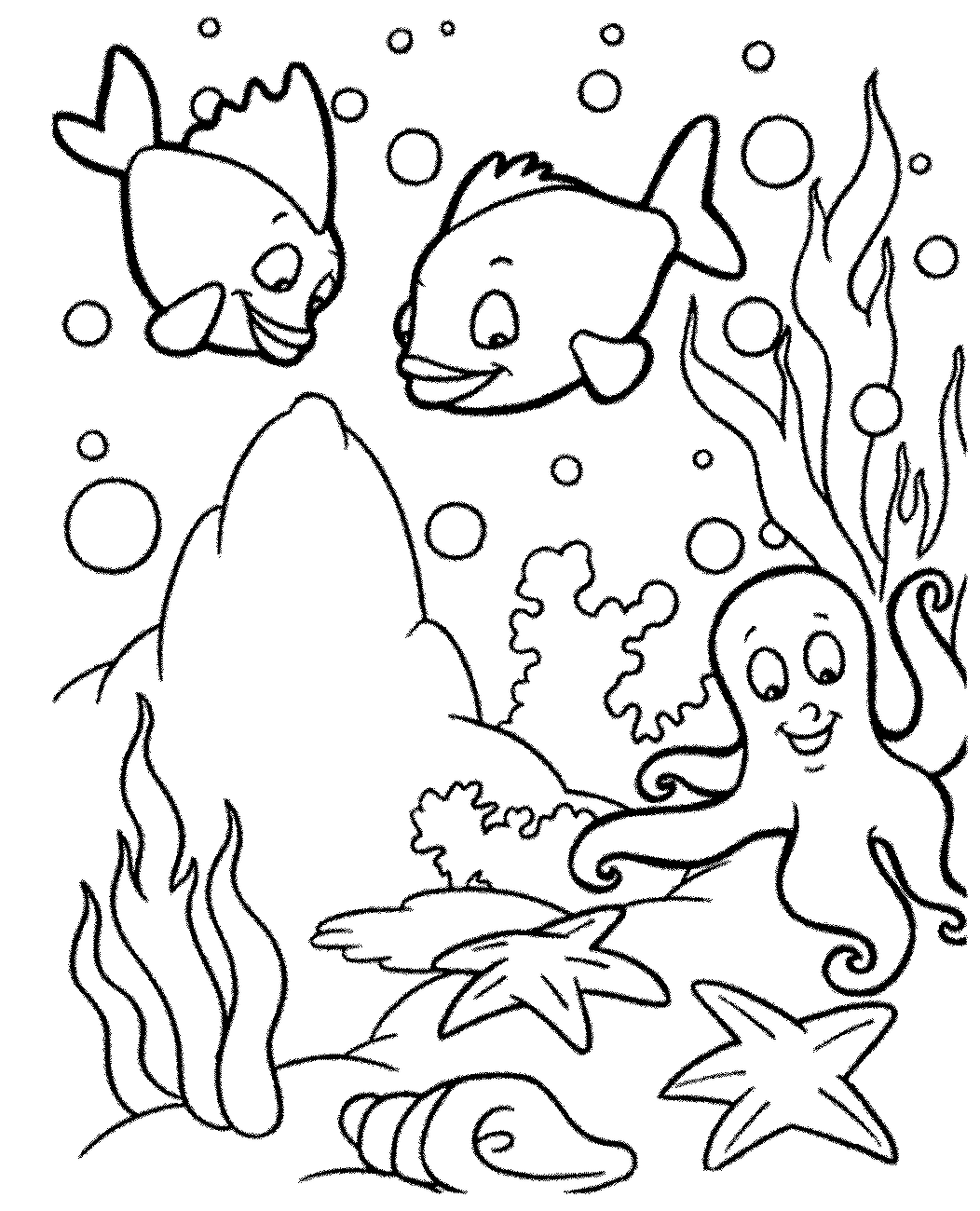 Detail Gambar Dasar Laut Hitam Putih Nomer 16
