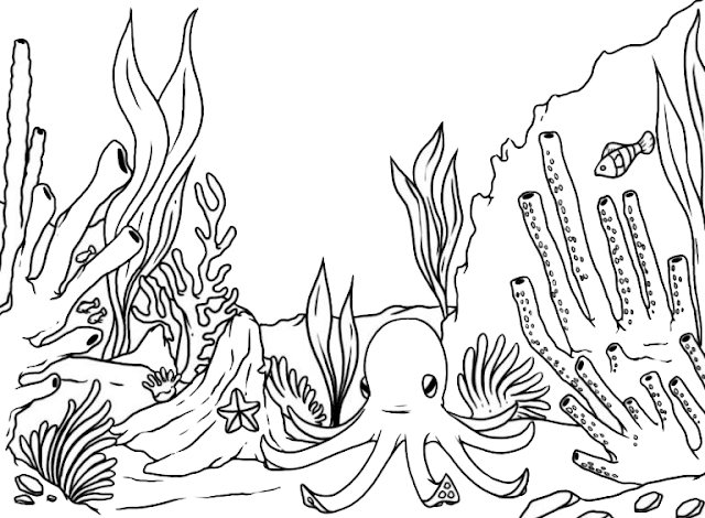 Detail Gambar Dasar Laut Hitam Putih Nomer 25