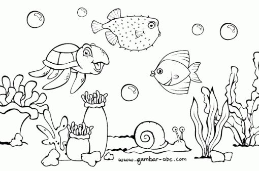 Detail Gambar Dasar Laut Hitam Putih Nomer 41