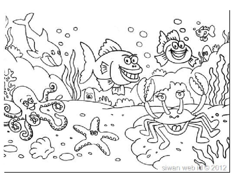 Detail Gambar Dasar Laut Hitam Putih Nomer 6