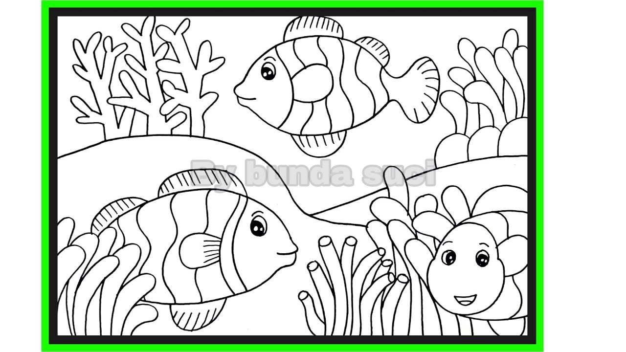 Detail Gambar Dasar Laut Hitam Putih Nomer 8