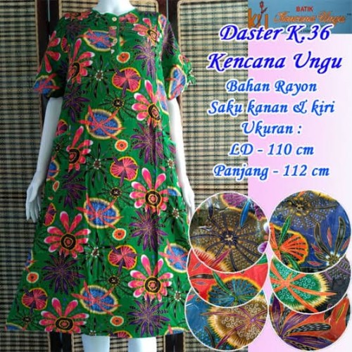 Detail Gambar Daster Batik Kencana Ungu Nomer 6