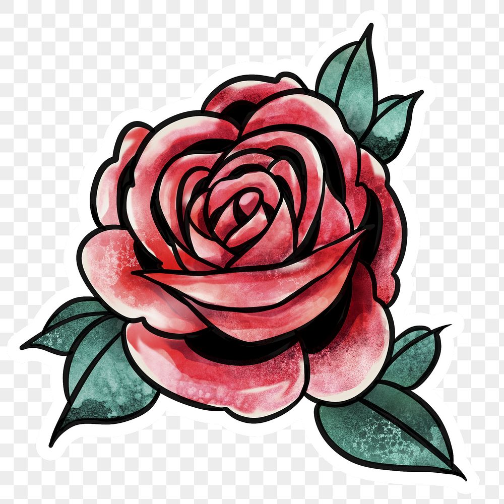 Detail Watercolor Rose Tattoo Nomer 8