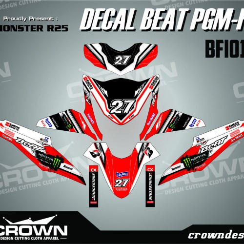 Detail Gambar Decal Motor Beat Nomer 24