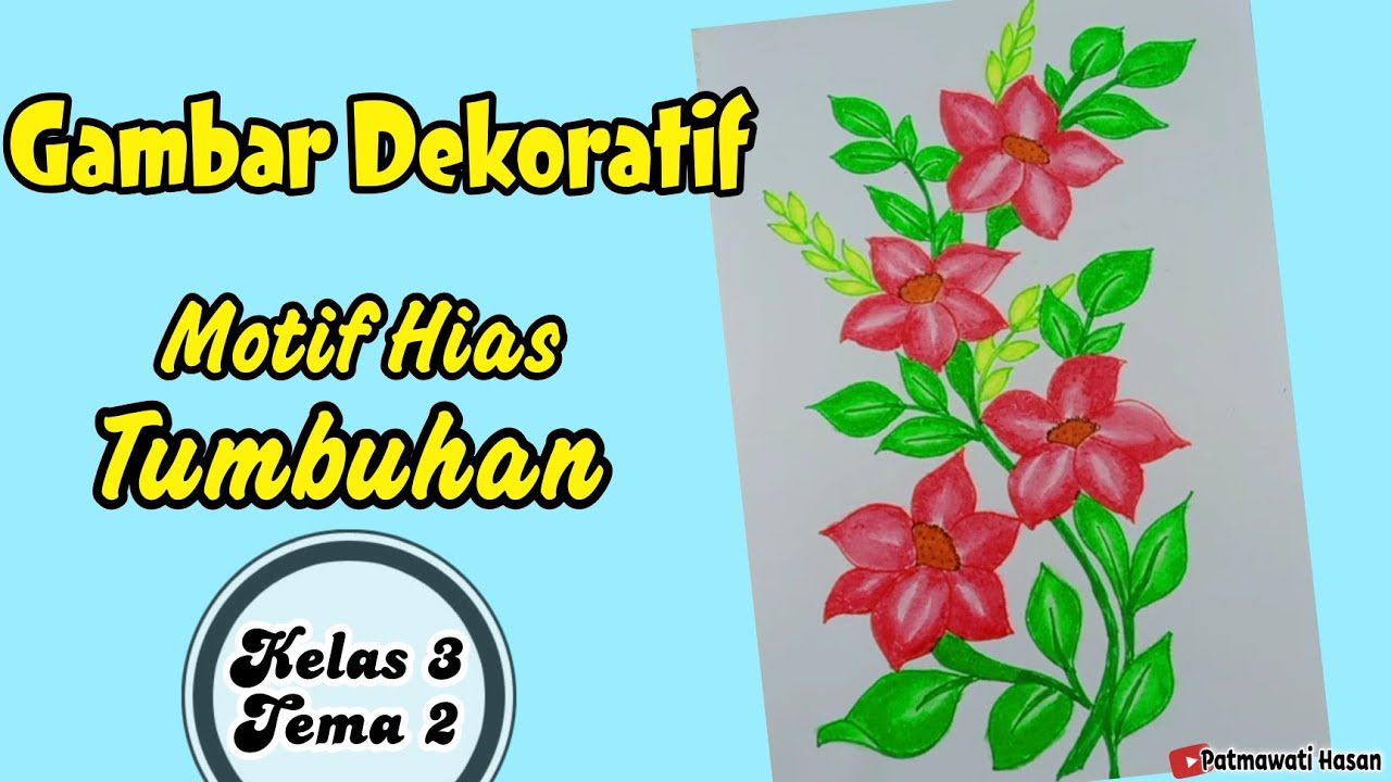 Detail Gambar Dekoratif Bentuk Bunga Dan Daun Termasuk Motif Nomer 32