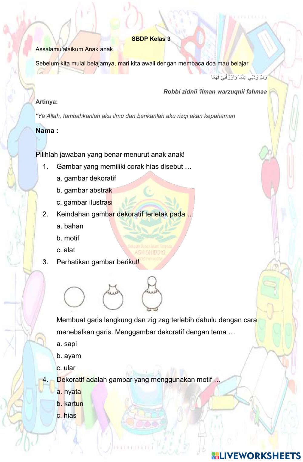 Detail Gambar Dekoratif Kelas 3 Nomer 31