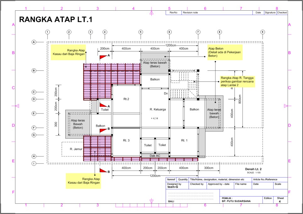 Detail Gambar Denah Atap Rumah Koleksi Nomer 45