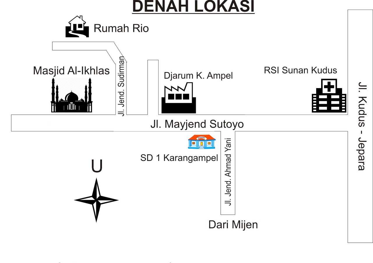 Detail Gambar Denah Dari Rumah Ke Sekolah Nomer 2