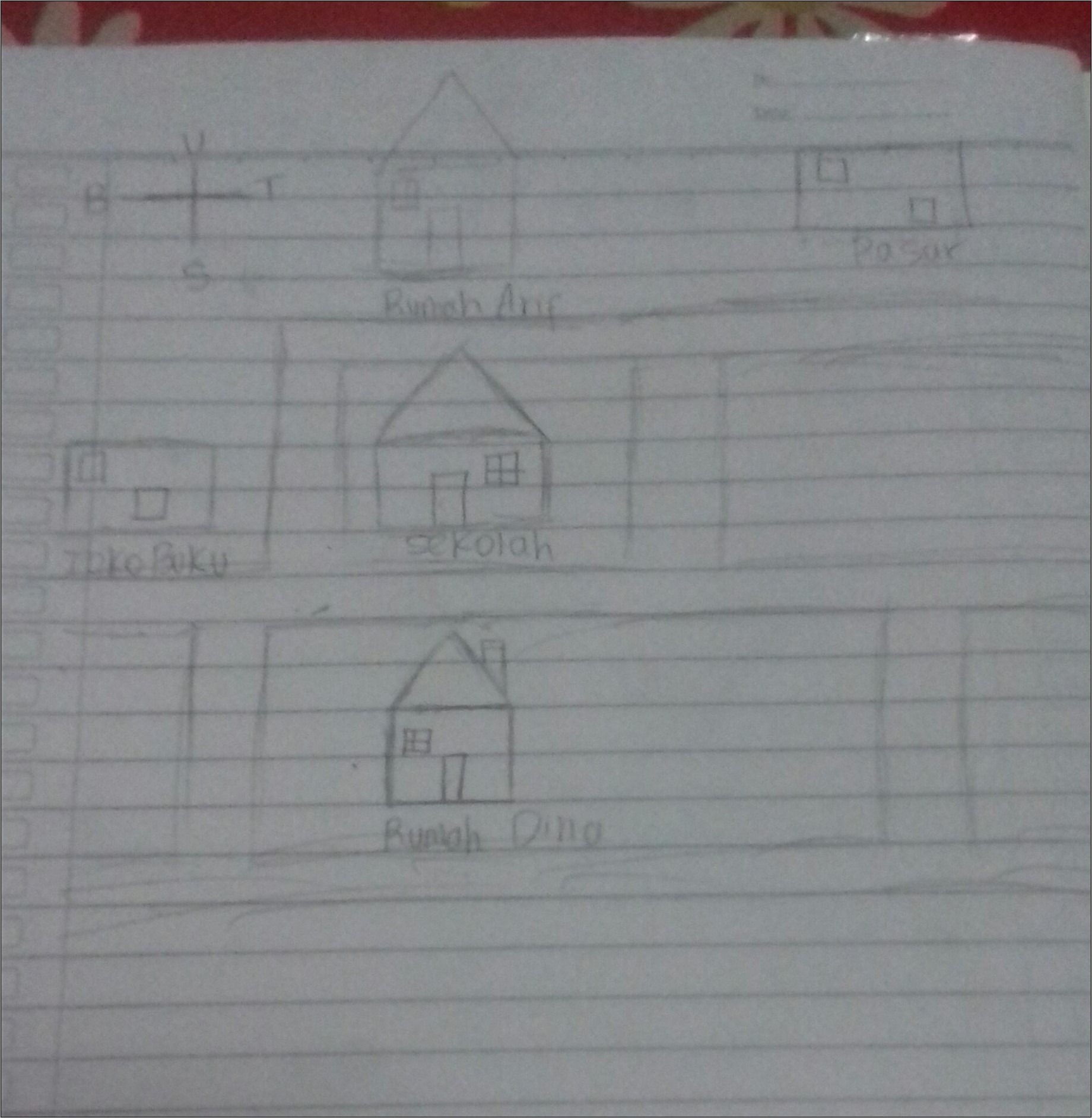 Detail Gambar Denah Dari Rumah Ke Sekolah Nomer 10