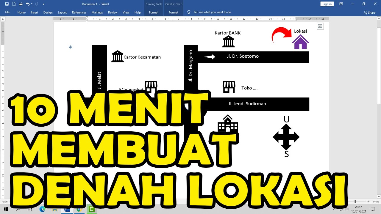 Detail Gambar Denah Dari Rumah Ke Sekolah Nomer 28