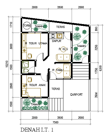 Detail Gambar Denah Di Tanah Yang Tidak Simetris Nomer 15