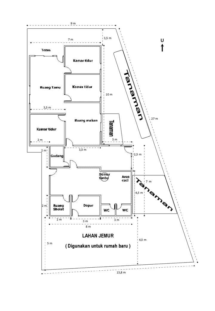 Detail Gambar Denah Di Tanah Yang Tidak Simetris Nomer 2