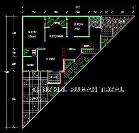 Detail Gambar Denah Di Tanah Yang Tidak Simetris Nomer 25