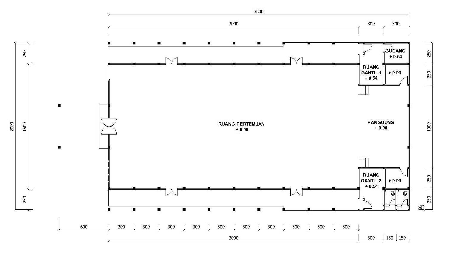 Detail Gambar Denah Gedung Serba Guna Nomer 2