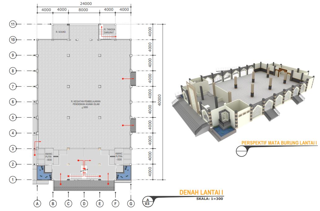 Detail Gambar Denah Masjid Nomer 10