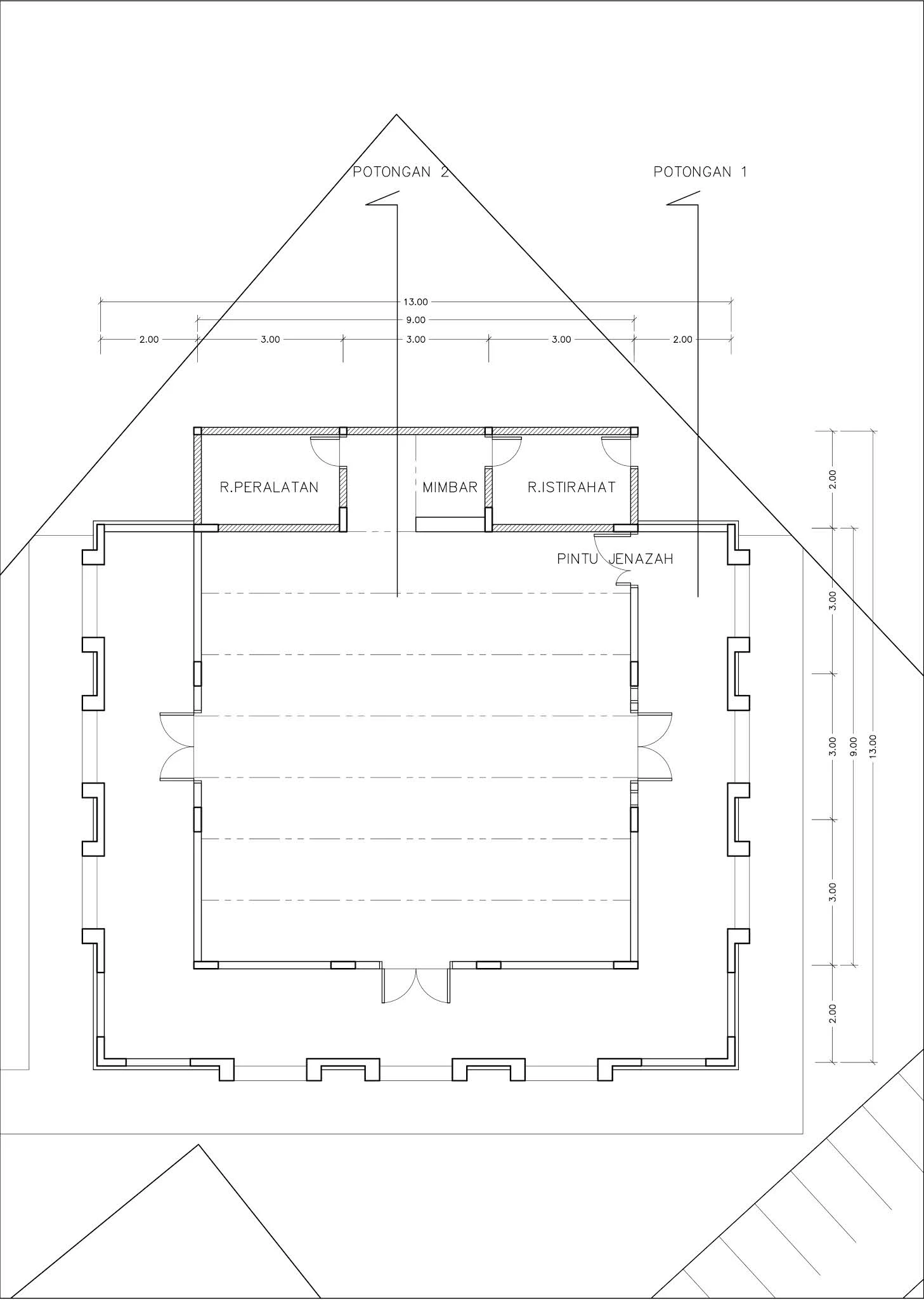 Detail Gambar Denah Masjid Nomer 28