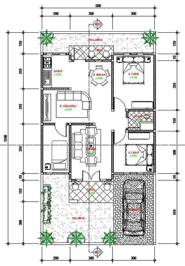 Detail Gambar Denah Rumah 16x16 Pake Ruang Musholah Nomer 5