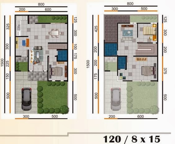 Detail Gambar Denah Rumah 2 Lantai Nomer 23