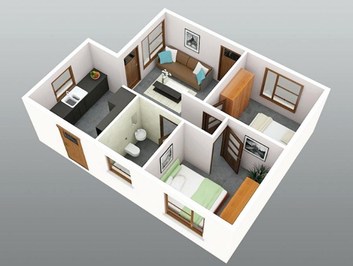 Detail Gambar Denah Rumah 3 Dimensi Nomer 25
