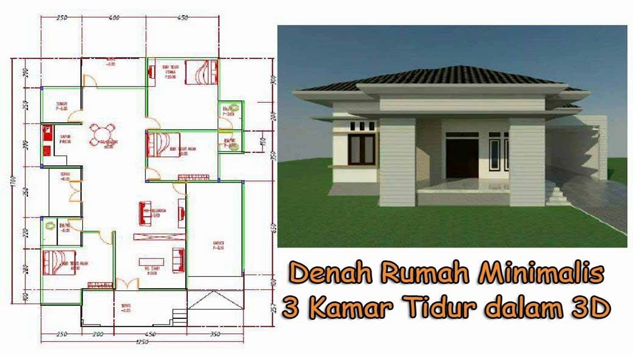 Detail Gambar Denah Rumah 3 Dimensi Minimalis Nomer 14