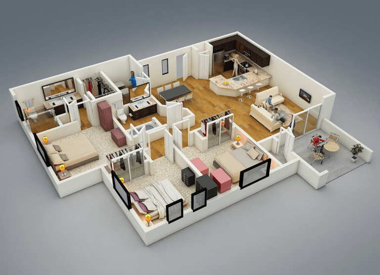 Detail Gambar Denah Rumah 3 Dimensi Minimalis Nomer 19