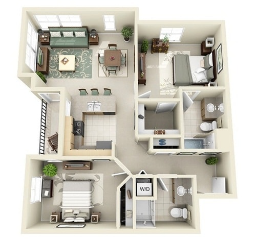 Detail Gambar Denah Rumah 3 Dimensi Minimalis Nomer 28