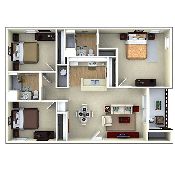 Detail Gambar Denah Rumah 3 Dimensi Minimalis Nomer 41