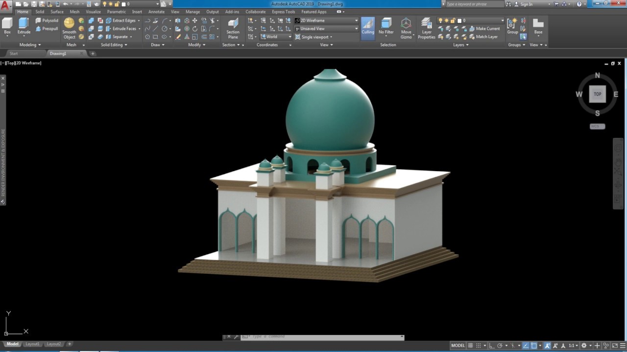 Detail Gambar Desain Masjid Autocad Nomer 13