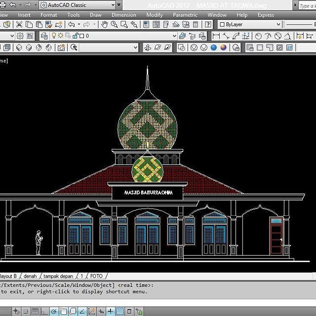 Detail Gambar Desain Masjid Autocad Nomer 3