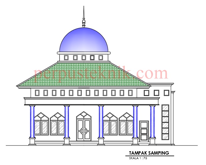 Detail Gambar Desain Masjid Autocad Nomer 37