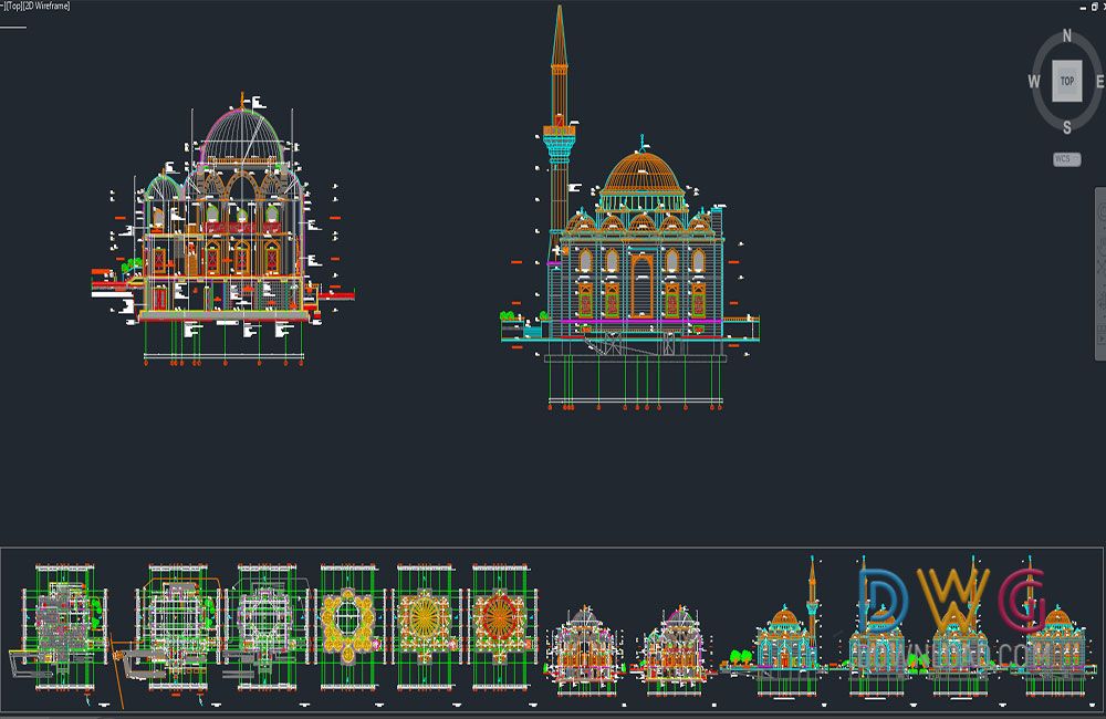 Detail Gambar Desain Masjid Autocad Nomer 8