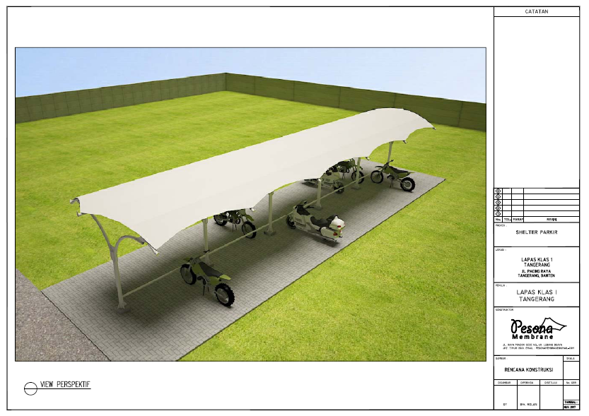 Detail Gambar Desain Parkiran Struktur Baja Nomer 9