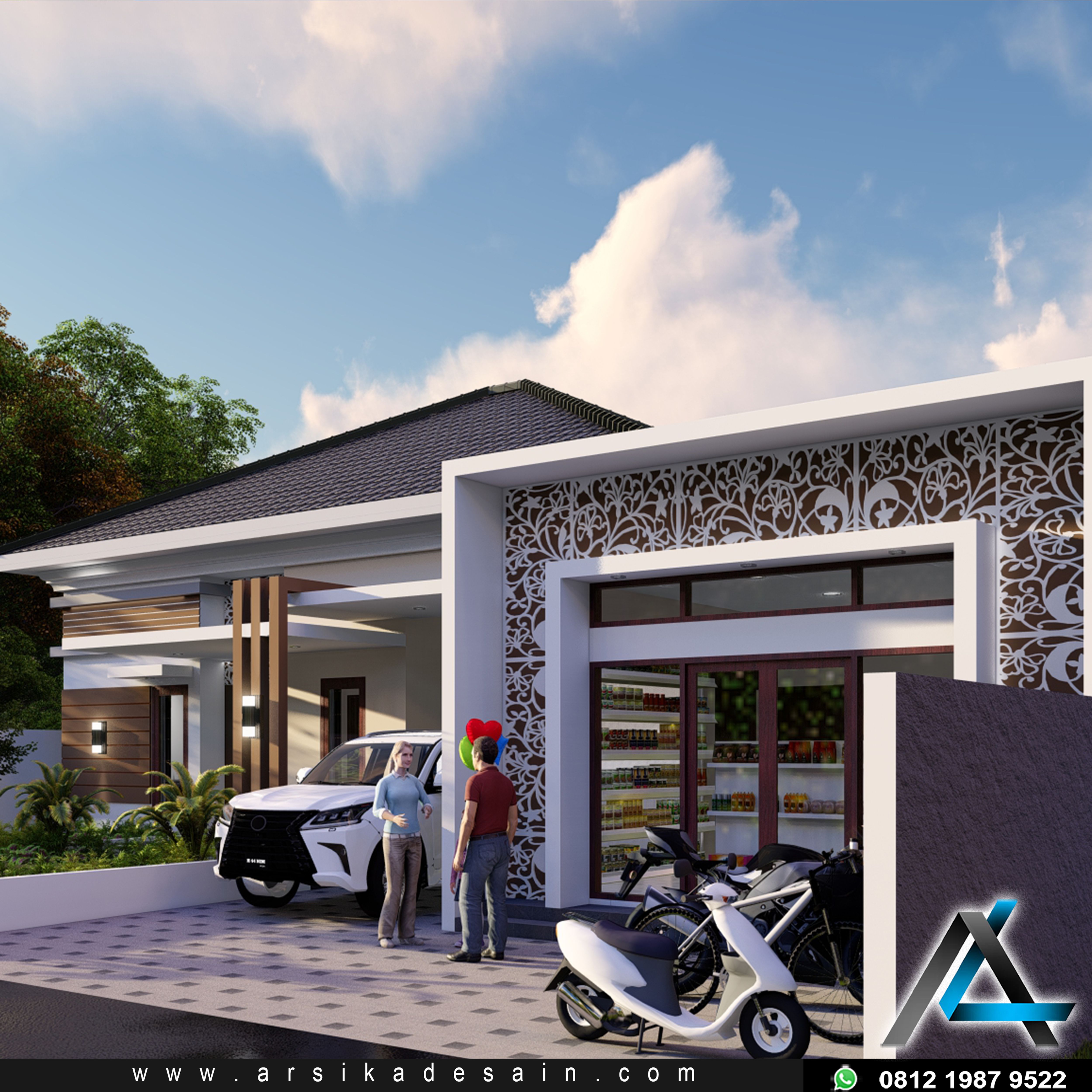 Detail Gambar Desain Ruko Minimalis 1 Lantai Nomer 40