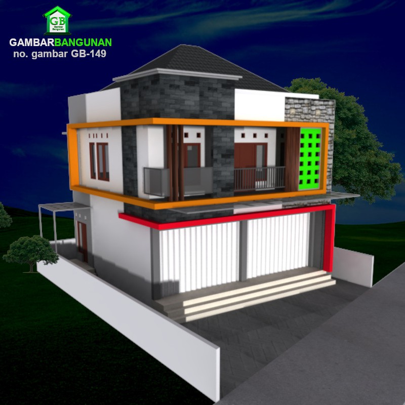 Detail Gambar Desain Ruko Minimalis 1 Lantai Nomer 49