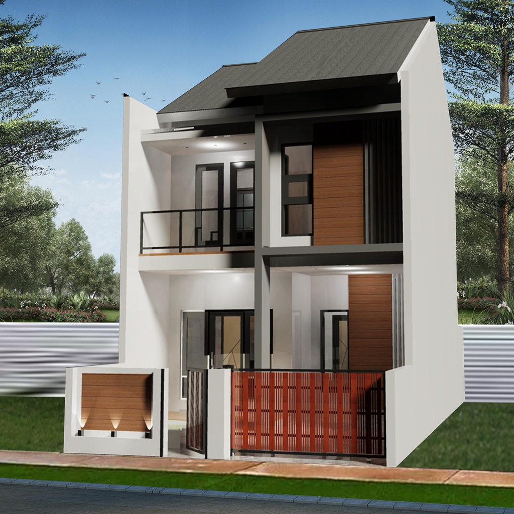 Detail Gambar Desain Rumah Minimalis Tingkat 2 Ukuran 6x12m Nomer 11