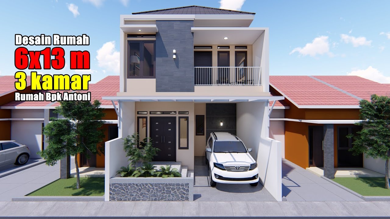 Detail Gambar Desain Rumah Minimalis Tingkat 2 Ukuran 6x12m Nomer 18