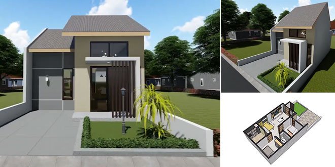 Detail Gambar Desain Rumah Minimalis Tingkat 2 Ukuran 6x12m Nomer 25