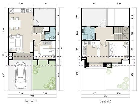 Gambar Desain Rumah Minimalis Ukuran 7x12m Tingkat 2 - KibrisPDR