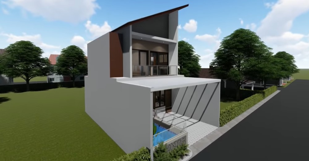 Detail Gambar Desain Rumah Minimalis Ukuran 7x12m Tingkat 2 Nomer 15