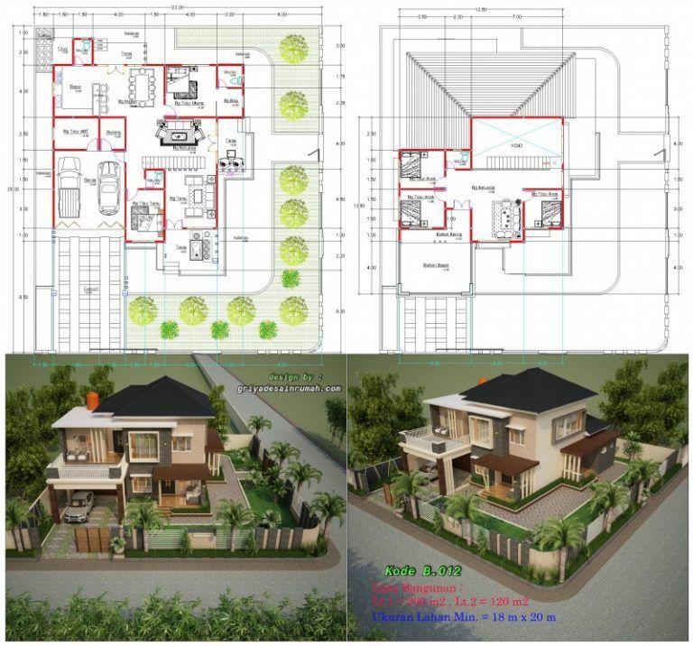 Detail Gambar Desain Rumah Minimalis Ukuran 7x12m Tingkat 2 Nomer 30