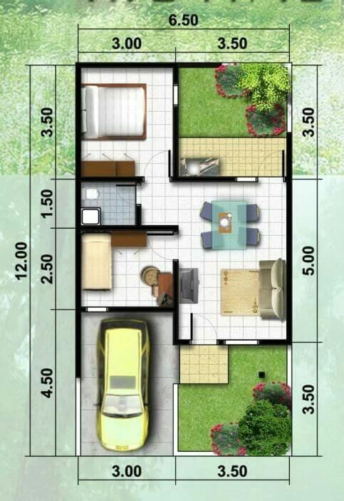 Detail Gambar Desain Rumah Minimalis Ukuran 7x12m Tingkat 2 Nomer 36