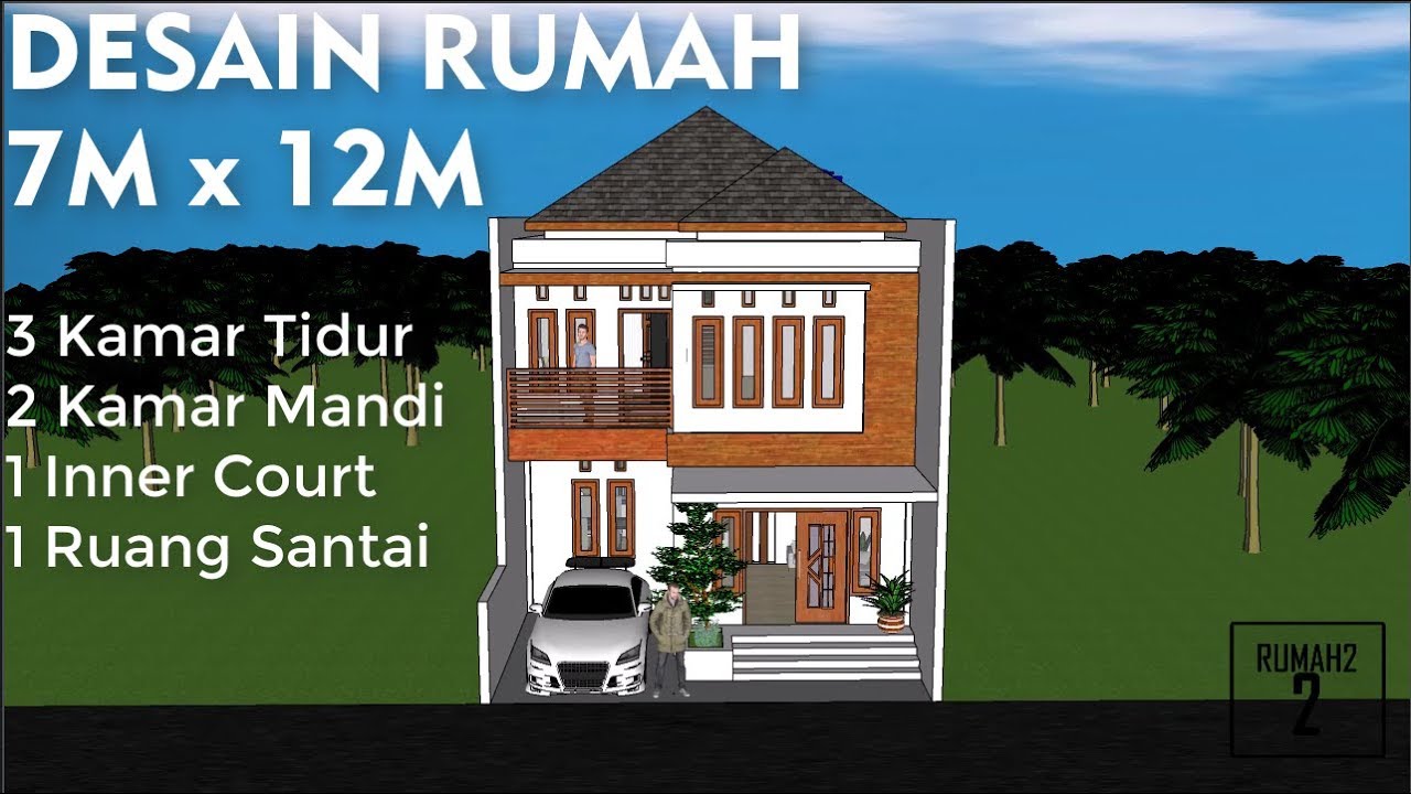 Detail Gambar Desain Rumah Minimalis Ukuran 7x12m Tingkat 2 Nomer 6