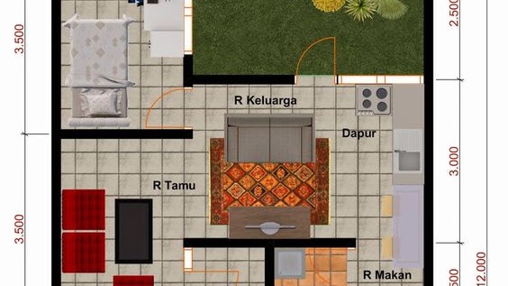 Detail Gambar Desain Rumah Minimalis Ukuran 7x12m Tingkat 2 Nomer 47