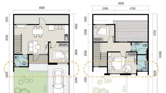 Detail Gambar Desain Rumah Minimalis Ukuran 8x12m Tingkat 2 Nomer 14