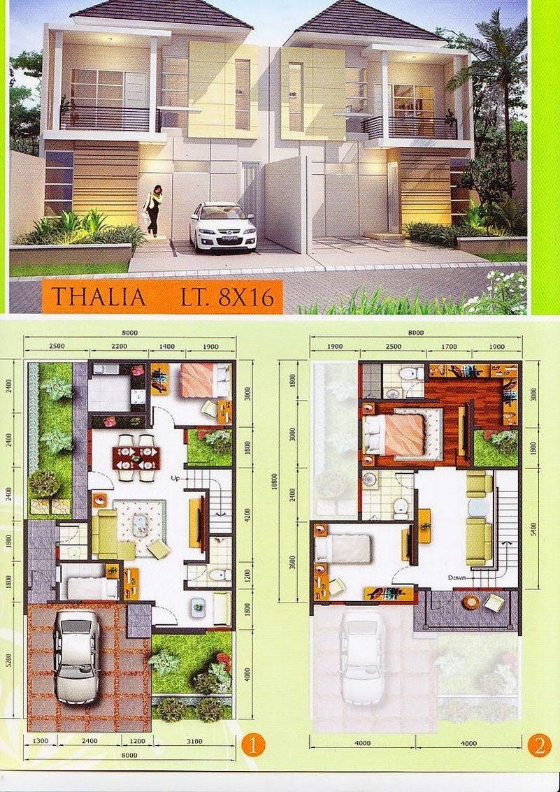 Detail Gambar Desain Rumah Minimalis Ukuran 8x12m Tingkat 2 Nomer 3