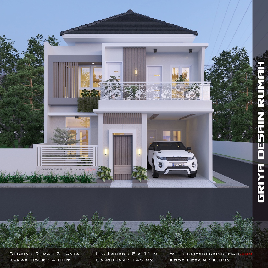 Detail Gambar Desain Rumah Minimalis Ukuran 8x12m Tingkat 2 Nomer 42